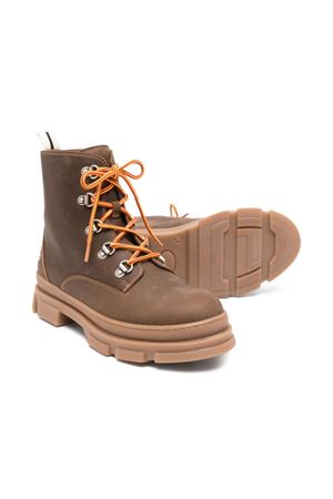 stivali in pelle marrone PALM ANGELS KIDS | PBIE001F25LEA0016003